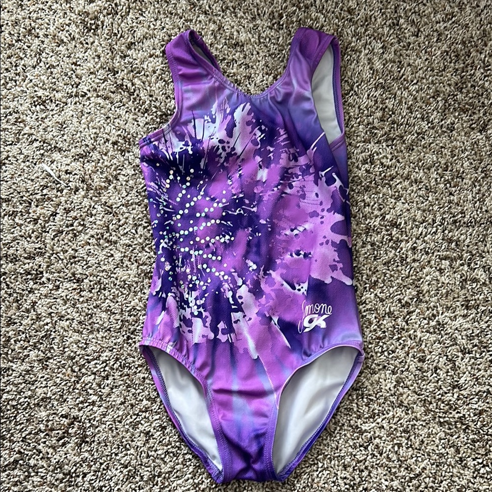 Simone Biles GK Purple Gymnastics Leotard, Child Medium